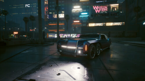 Cyberpunk 2077 Night City Futuristic Luxury Car Desktop Wallpaper