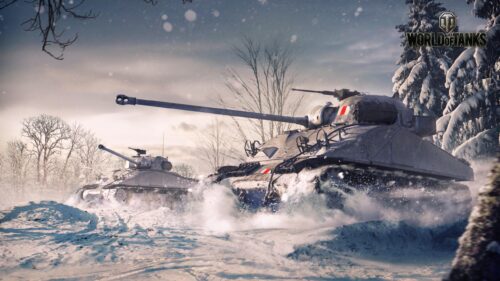 World of Tanks Winter Battlefield Tanks in Snow Desktop Wallpaper