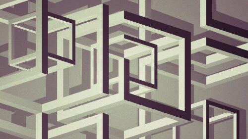 Minimalist Isometric Geometric Abstract 4K PC Wallpaper