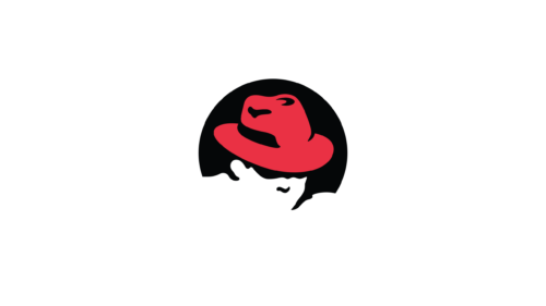 Minimalist Red Hat Fedora Logo Tech Linux Desktop Wallpaper
