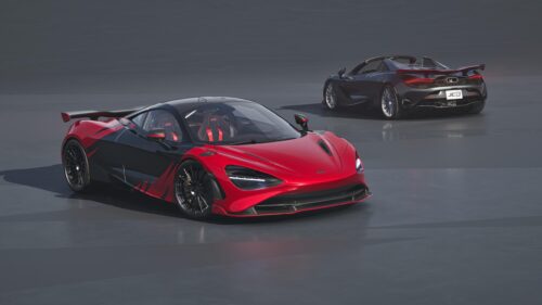 McLaren 720S Twin Supercars Red and Black Desktop Wallpaper