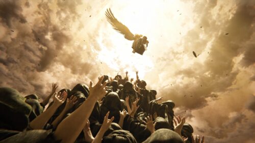 Epic Angel Ascending Above Reaching Souls Cinematic 4K PC Wallpaper