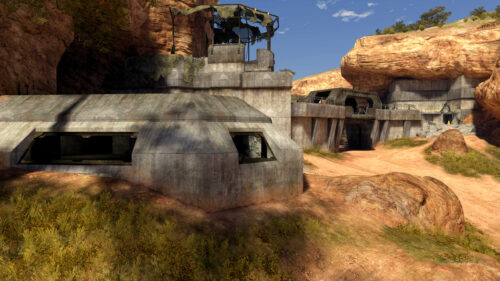 Halo Desert Outpost Military Base Landscape 4K PC Wallpaper