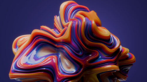 Abstract Colorful Fluid Liquid 3D Wave Desktop Wallpaper