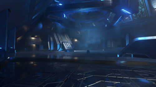 Futuristic Sci-Fi Alien Interior Control Room 4K Wallpaper