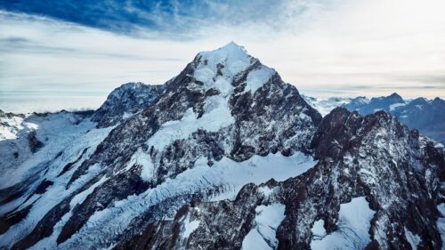 Majestic Snow Capped Mount Cook Peak New Zealand 4K Wallpaper