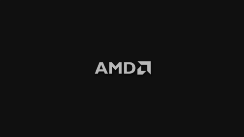 Minimalist AMD Logo on Dark Background 4K PC Wallpaper