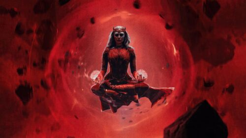 Stunning Wanda Maximoff Scarlet Witch Cinematic 4K Desktop Wallpaper