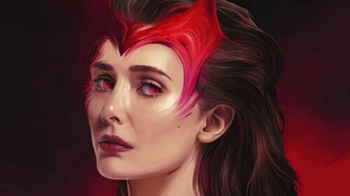 Stunning Wanda Maximoff Scarlet Witch Cinematic 4K Desktop Wallpaper