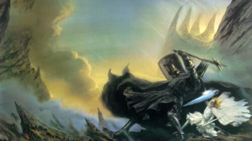Fingolfin Fighting Morgoth Epic Fantasy Art 4K Desktop Wallpaper