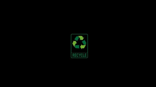 Minimalist Green Recycling Symbol Icon Design 4K Desktop Wallpaper