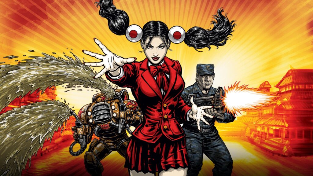 Yuriko Omega and Soviet Forces Command & Conquer Red Alert 3 Desktop Wallpaper