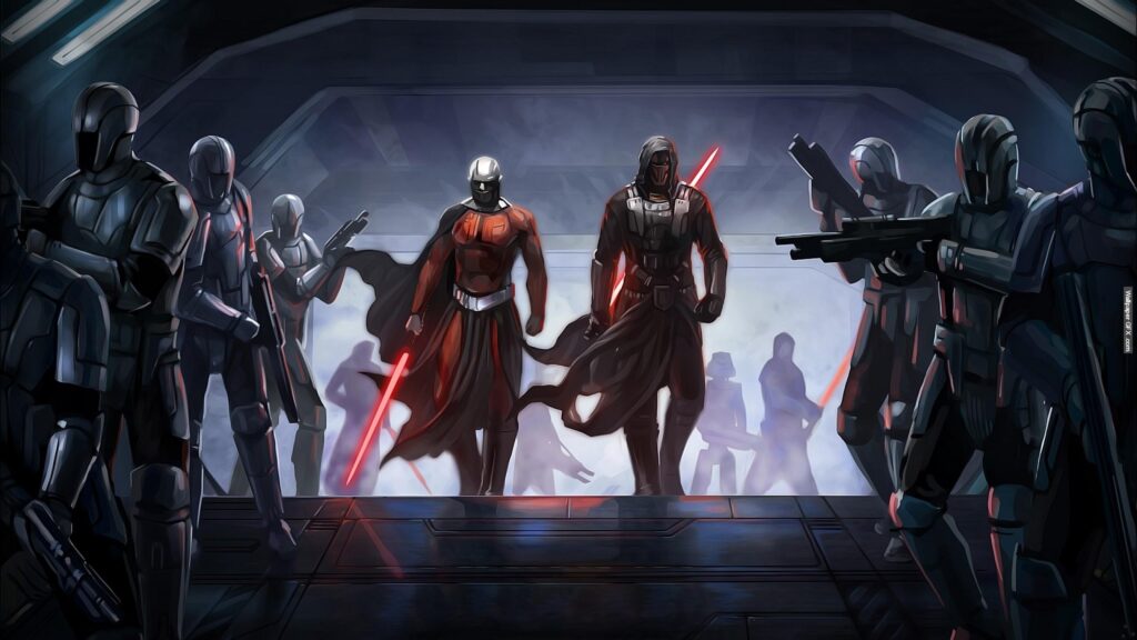 Darth Revan and Darth Malak Star Wars Sith Lords 4K Desktop Wallpaper
