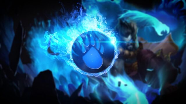 Volibear League of Legends Blue Fire Paw Symbol PC Wallpaper
