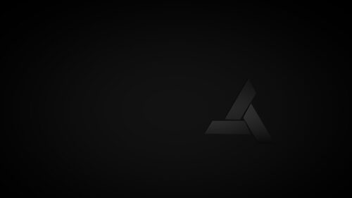 Minimalist Abstergo Industries Logo Dark 4K Desktop Wallpaper