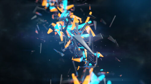 Abstract Neon Shards and Geometric Explosion 4K Desktop Wallpaper