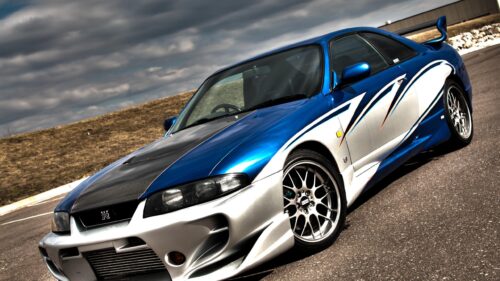 Custom Nissan Skyline GT-R R33 Sports Car 4K Desktop Wallpaper