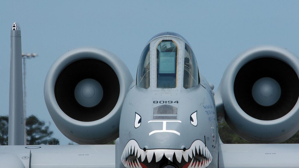 A-10 Thunderbolt II Warthog Front View Military Aircraft Desktop Wallpaper