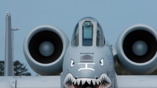 A-10 Thunderbolt II Warthog Front View Military Aircraft Desktop Wallpaper