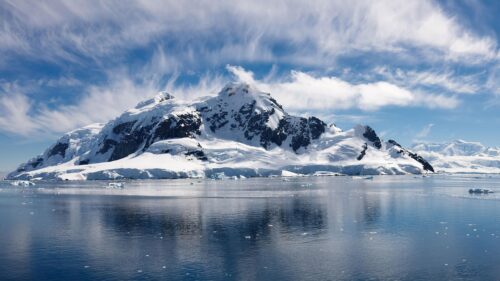 Stunning Antarctica Snow Covered Mountain Peak Panoramic 4K Desktop Wallpaper