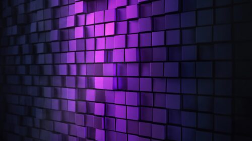 Abstract 3D Purple Cubes Grid Pattern High Resolution Desktop Wallpaper