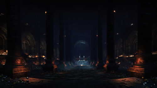Dark Gothic Throne Room Chamber Epic Fantasy Desktop Wallpaper