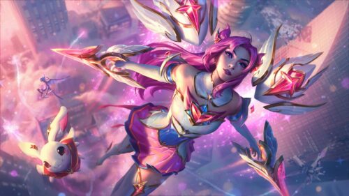 Star Guardian Kai’Sa League of Legends Fantasy Warrior Desktop Wallpaper
