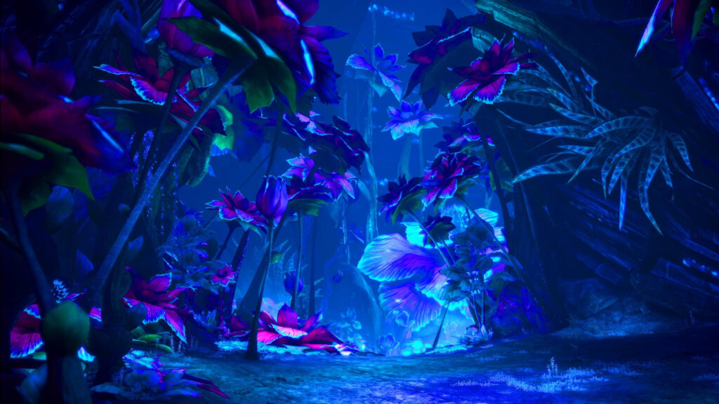 Bioluminescent Enchanted Forest Fantasy World 4K Desktop Wallpaper