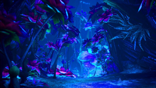 Bioluminescent Enchanted Forest Fantasy World 4K Desktop Wallpaper
