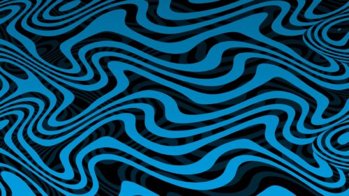 Hypnotic Blue and Black Abstract Liquid Wave Desktop Wallpaper