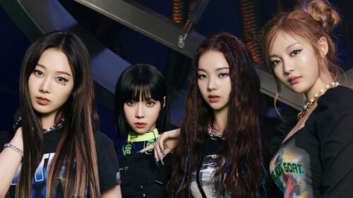 Aespa K-Pop Idol Group Futuristic Fashion 4K Desktop Wallpaper