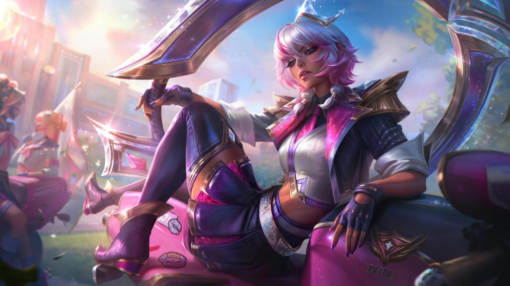Qiyana Battle Academia League of Legends Art 4K Desktop Wallpaper