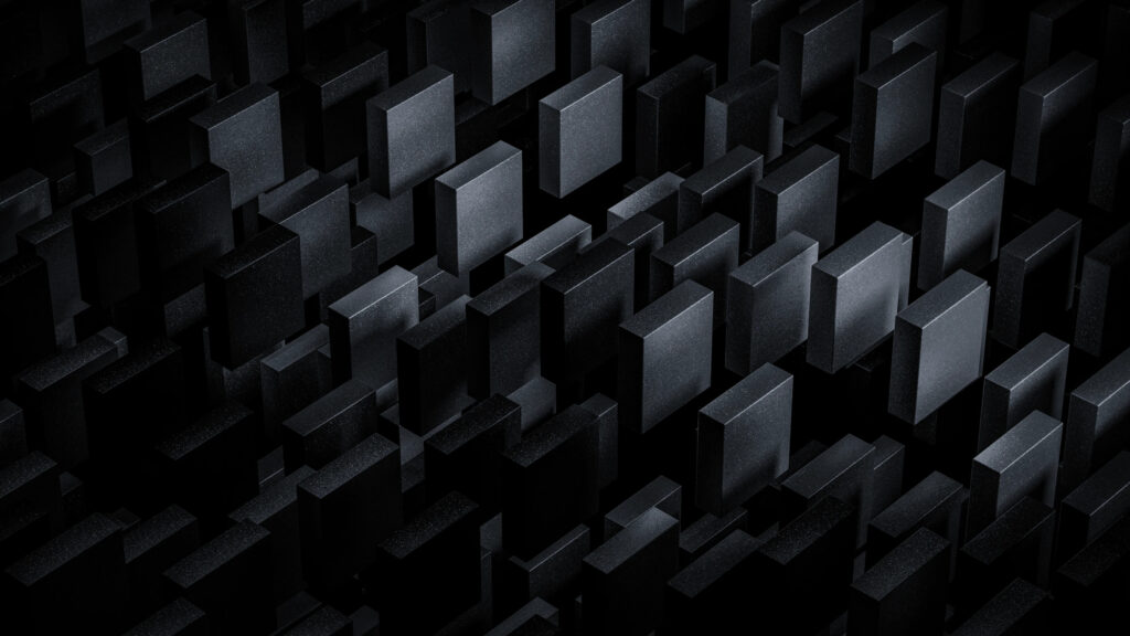 Abstract Dark Geometric 3D Cubes Minimalist Desktop Wallpaper