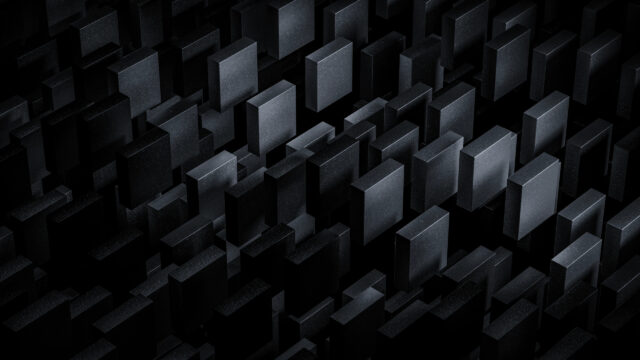 Abstract Dark Geometric 3D Cubes Minimalist Desktop Wallpaper