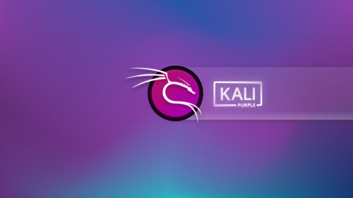 Minimalist Kali Linux Purple Edition Logo Desktop Wallpaper