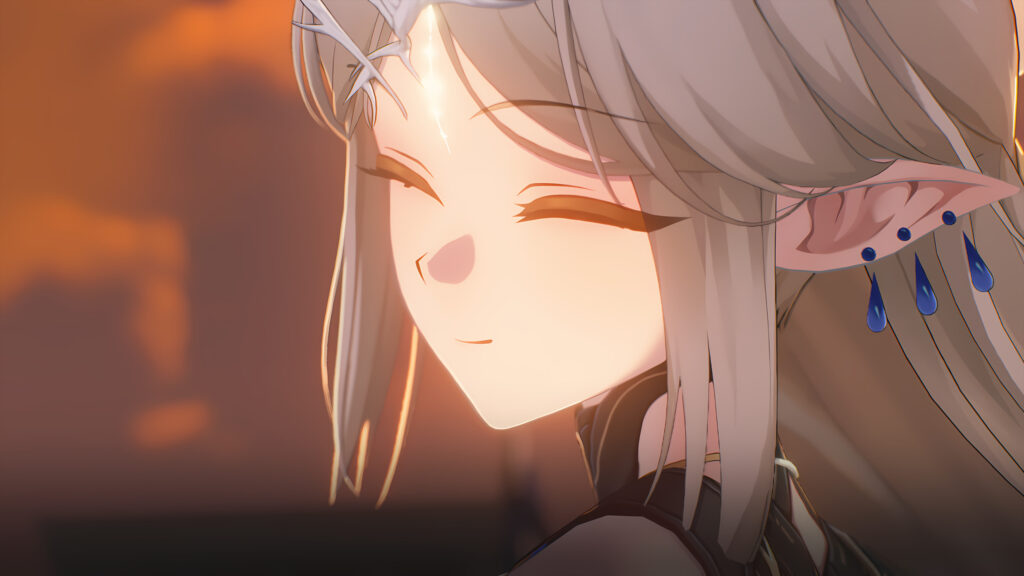 Anime Elf Girl with Radiant Smile 4K Desktop Wallpaper
