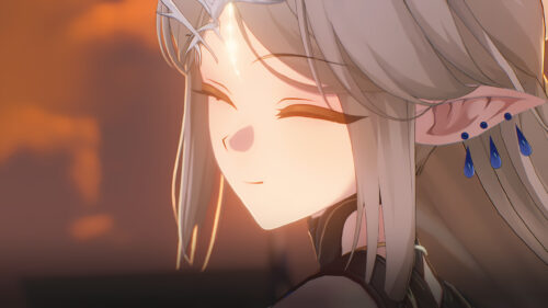 Anime Elf Girl with Radiant Smile 4K Desktop Wallpaper