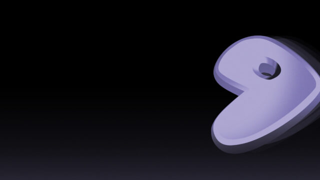 Minimalist 3D Number Nine Purple Render Desktop Wallpaper