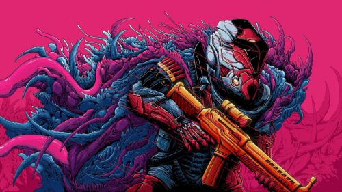 Cybernetic Soldier Alien Corruption Sci-Fi Illustration 4K Desktop Wallpaper
