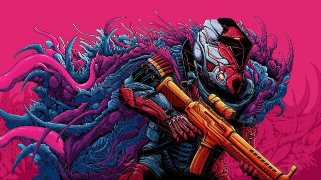 Cybernetic Soldier Alien Corruption Sci-Fi Illustration 4K Desktop Wallpaper