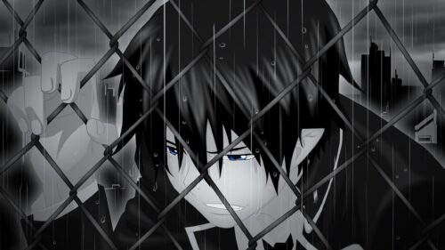 Rin Okumura Blue Exorcist Sad Anime Boy in the Rain 4K Desktop Wallpaper