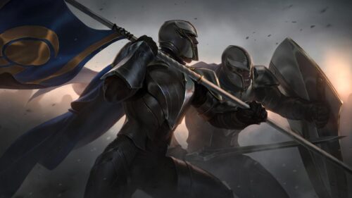 Epic Fantasy Knights Charging into Battle 4K PC Wallpaper