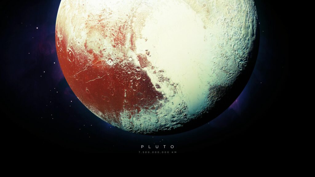 Stunning Close-up Pluto Planet Surface Space 4K Desktop Wallpaper