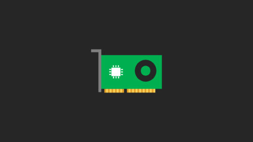Minimalist Graphic Illustration of a Computer Graphics Card 4K Wallpaper