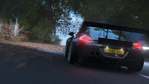 Porsche 911 GT3 RS Drifting on Autumn Forest Road 4K Desktop Wallpaper