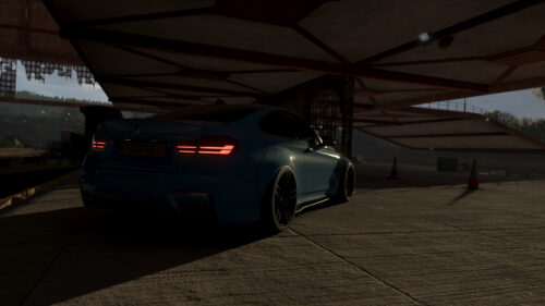 Stunning Modified BMW M4 Coupe Parked Under Industrial Structure PC Wallpaper