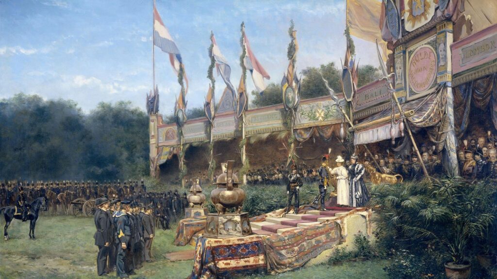 Historical Royal Parade Painting High Resolution PC Desktop Wallpaper