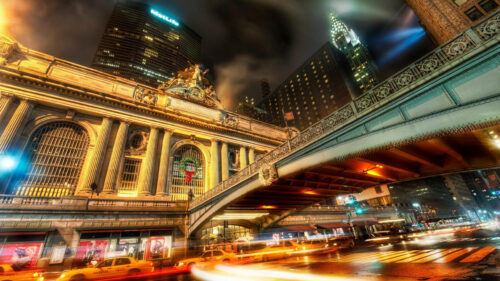 Grand Central Terminal NYC Night Long Exposure 4K Desktop Wallpaper