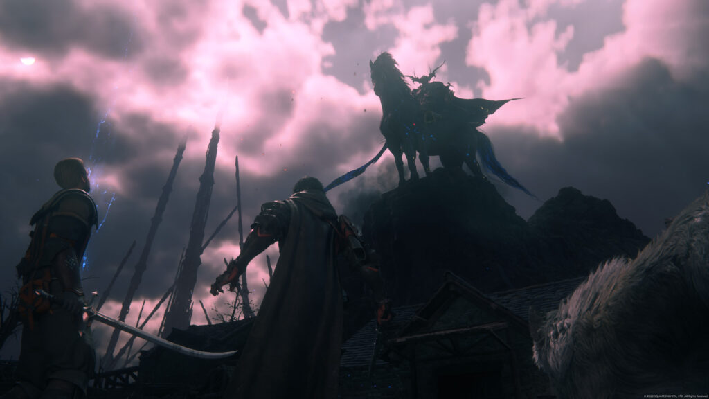 Clive Rosfield Confronts Odin Final Fantasy XVI 4K Desktop Wallpaper