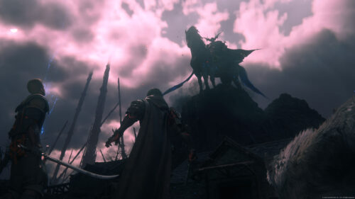 Clive Rosfield Confronts Odin Final Fantasy XVI 4K Desktop Wallpaper